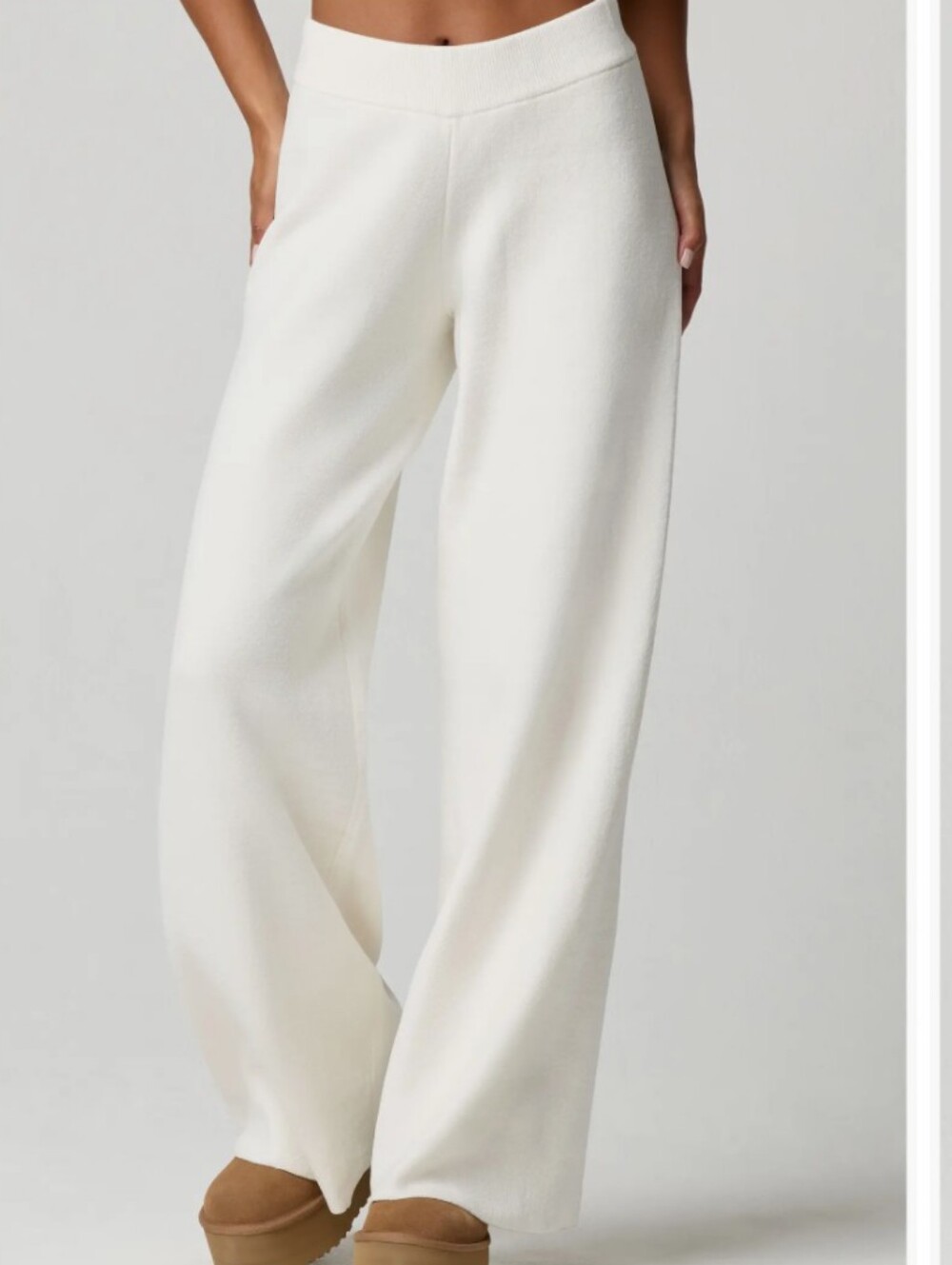 Florence By Mills High Waisted Chenille Wide Leg Pants - Jet Stream - S